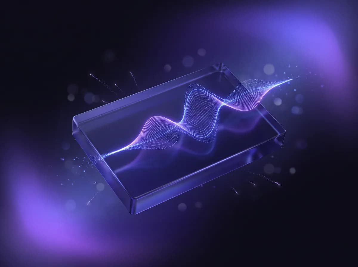 Illustration of the Audio Extractor: a video clip with its audio waveform lifting out as a standalone sound file.